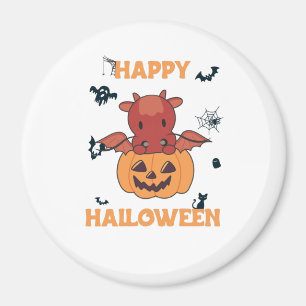 Aimant Dragon En Citrouille Dragon Doux Halloween heureux