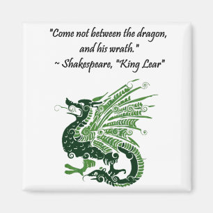 Aimant Dragon et sa colère Shakespeare King Lear Dessin