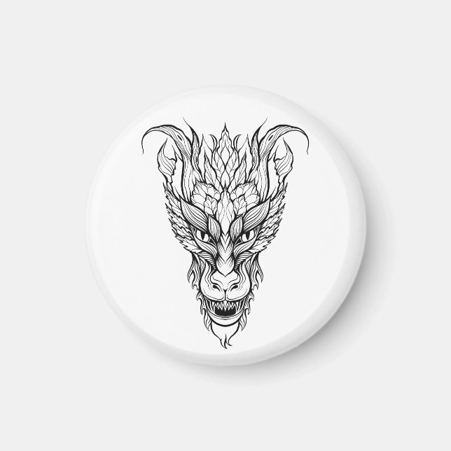 Aimant Dragon feuille (Devant)