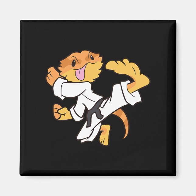 Aimant Dragon Karaté Samurai Lizard Drago Bardé (Devant)