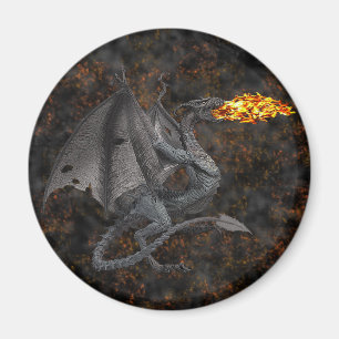 Aimant Dragon qui respire le feu