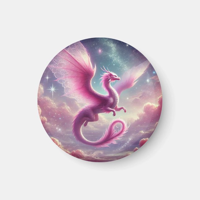 Aimant Dragon rose (Devant)