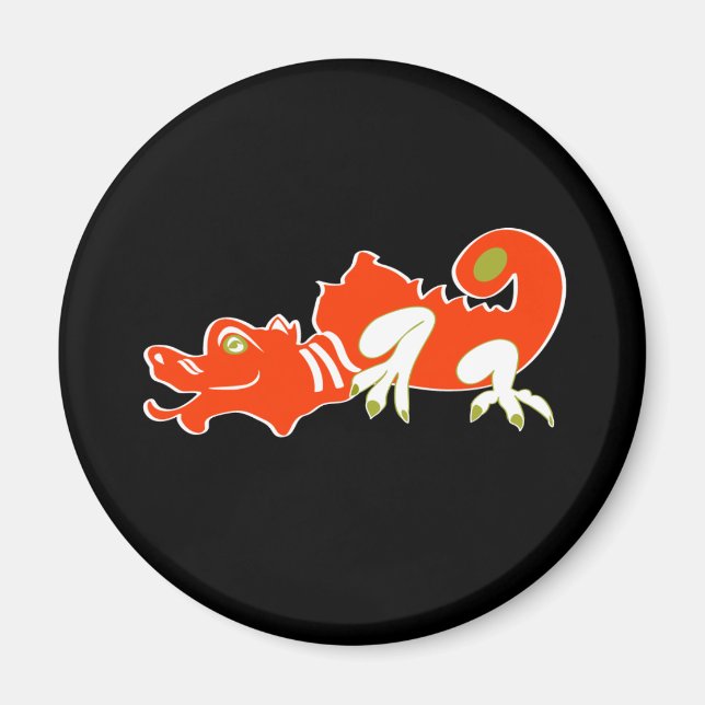 Aimant Dragon rouge (Devant)