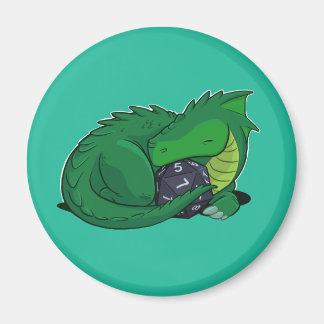 Aimant Dragon vert D20