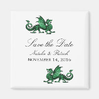 Dragon vert Enregistrer l'aimant de date