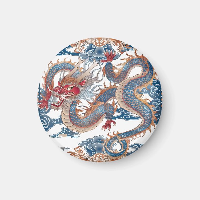 Aimant dragon volant bleuJeter Coussin (Devant)