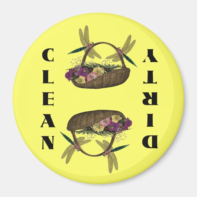 Aimant Dragonlies Sur Lave-Vaisselle Panier Fleur (Devant)