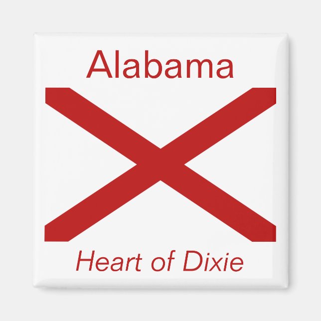 Aimant Drapeau Alabama (Devant)