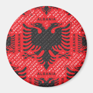 Aimant Drapeau albanais motif 2