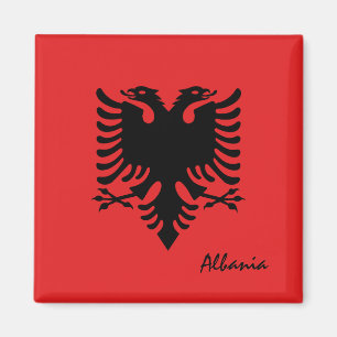 Aimant Drapeau albanais & Voyage en Albanie, vacances/spo