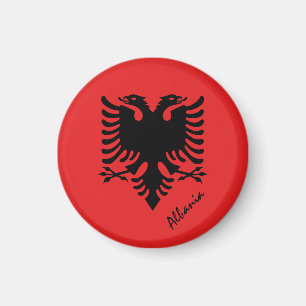 Aimant Drapeau albanais & Voyage en Albanie, vacances/spo