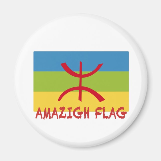 Aimant Drapeau Amazigh - Drapeau Amazigh Drapeau (Devant)