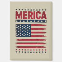 Drapeau Américain 4 Juillet Merica