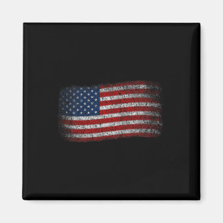 Aimant Drapeau américain 4 juillet vintage Drapeau Usa pa