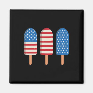 Aimant Drapeau américain en sucette patriotique 4 juillet
