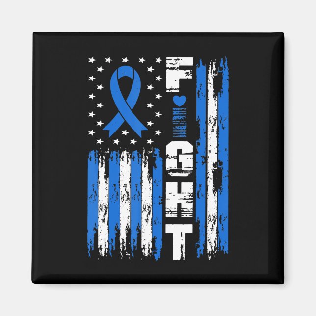 Aimant Drapeau américain Fight Ataxia Awareness Patriotic (Devant)