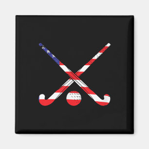 Aimant Drapeau Américain Hockey Sur Gazon Patriote Usa Sp