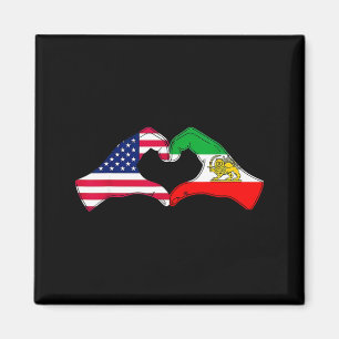 Aimant Drapeau américain persan usa perse patrimoine coeu