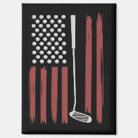Drapeau américain rétro golfeur de golf drôle club