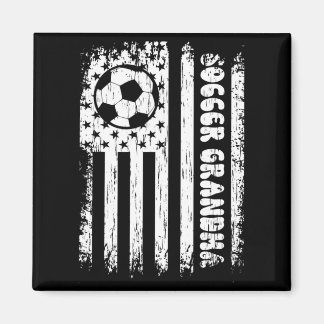 Aimant Drapeau américain vintage Football Grand-mère Supp