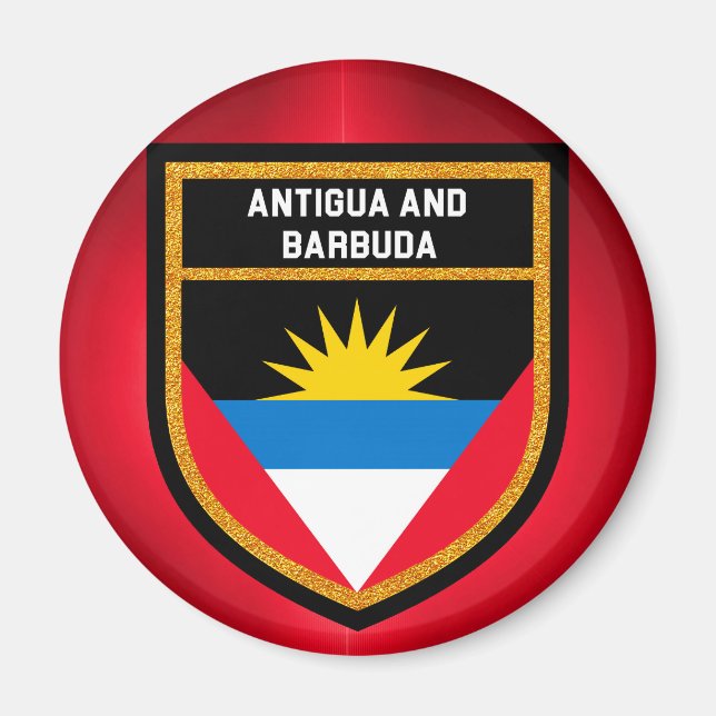 Aimant Drapeau Antigua-Et-Barbuda (Devant)