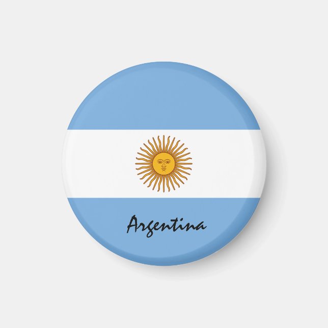 Aimant Drapeau argentin et Argentine - fans de voyages/sp (Devant)