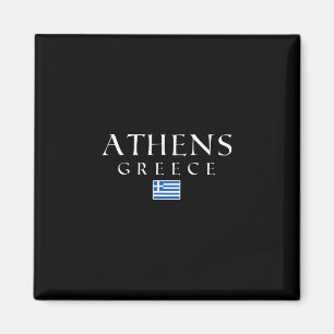 Aimant Drapeau Athènes Grèce Vacances Athènes Souvenir Gr