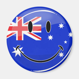 Aimant Drapeau australien de sourire brillant