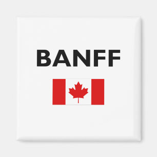 Aimant Drapeau canadien de Banff Couleur claire
