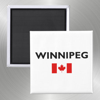Aimant Drapeau canadien de Winnipeg Canada couleur claire