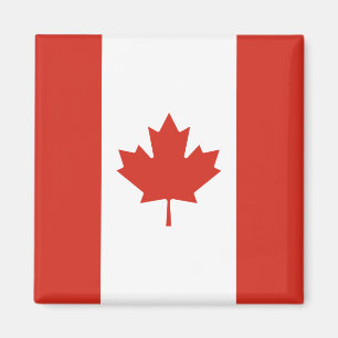 Aimant Drapeau canadien (Feuille d'érable) (Canada)