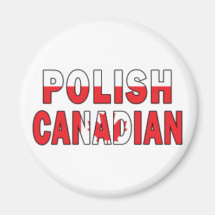 Aimant Drapeau canadien polonais