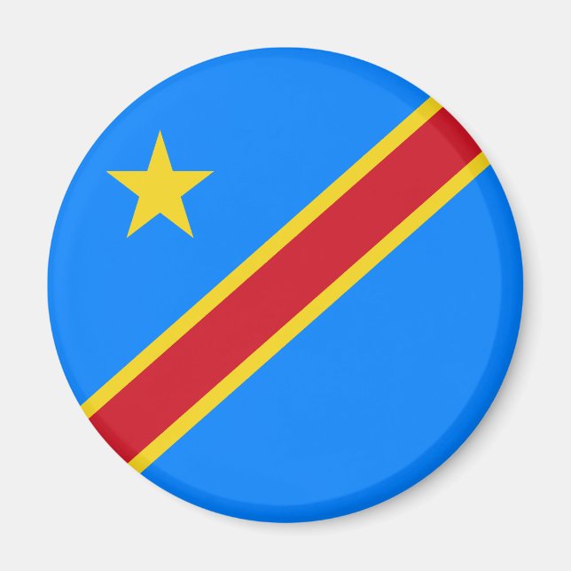Aimant Drapeau Congo Kinshasa (Devant)