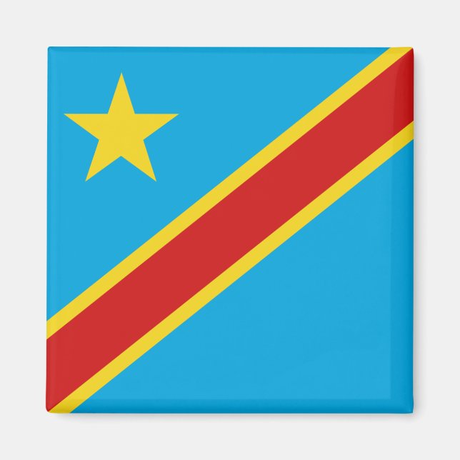 Aimant Drapeau Congo-Kinshasa (Devant)