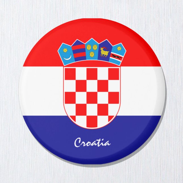 Aimant Drapeau croate & Voyage Croatie, vacances/sports (Créateur téléchargé)