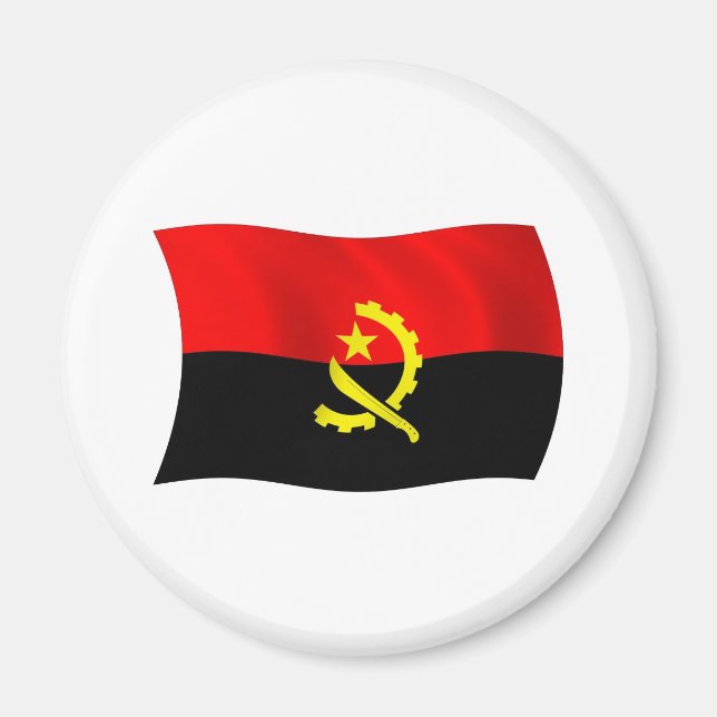 Aimant Drapeau d'Angola (Devant)