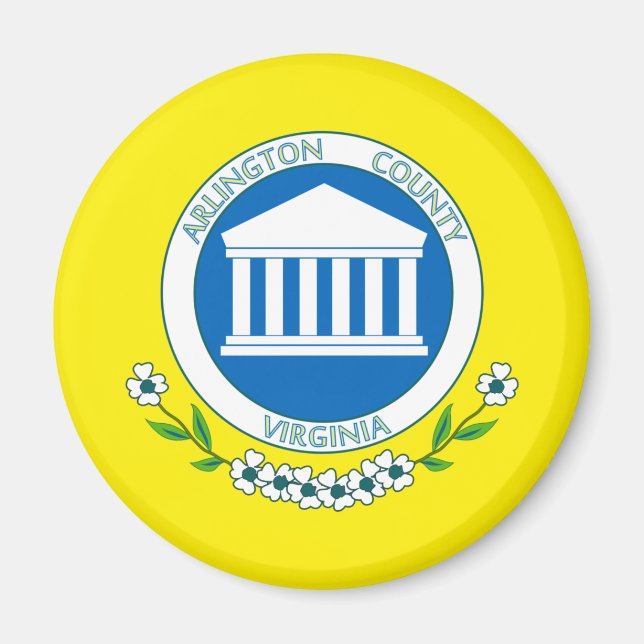 Aimant Drapeau d'Arlington (Virginie) (Devant)