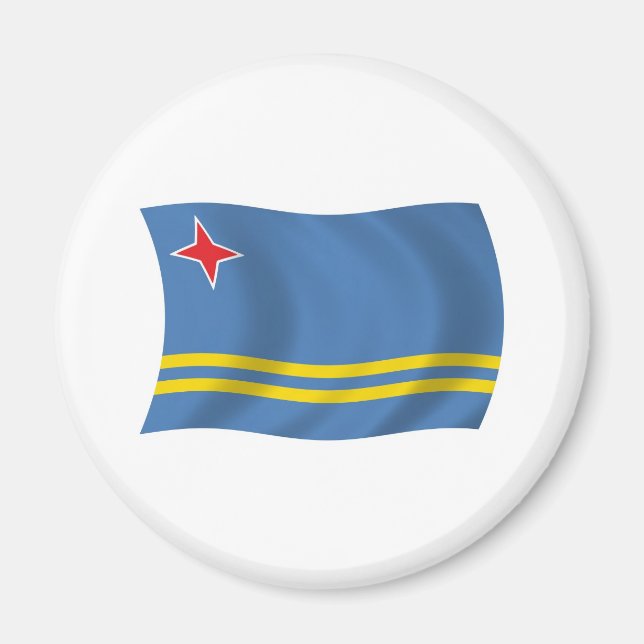 Aimant Drapeau d'Aruba (Devant)