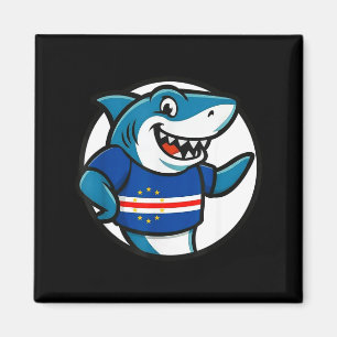 Aimant Drapeau de Cabo Verde Requin Drôle Cabo-verdien
