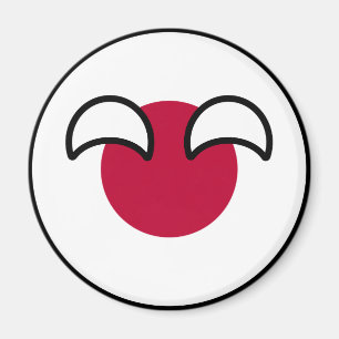 Aimant Drapeau de campagne amusant Geeky Japon