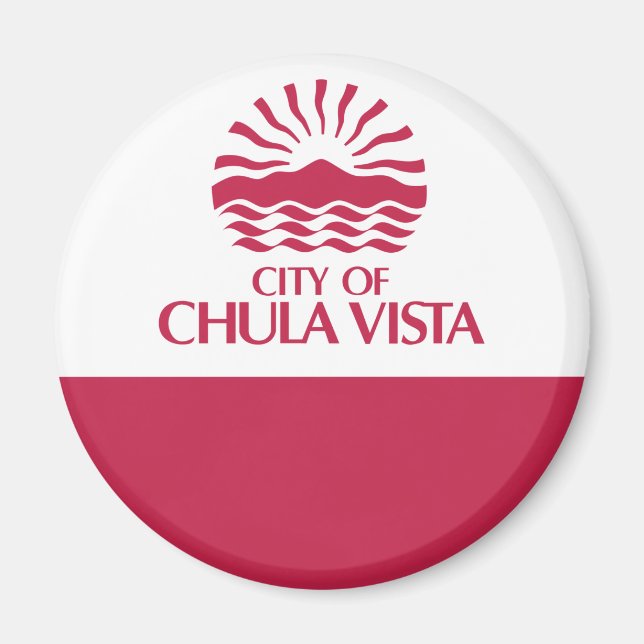 Aimant Drapeau de Chula Vista, Californie (Devant)
