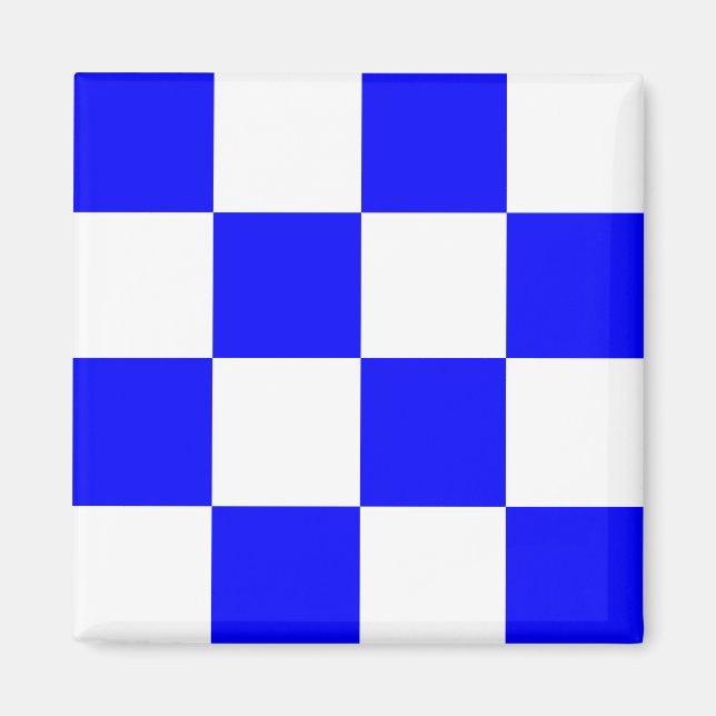 Aimant Drapeau de code de signaux "N" (novembre) (Devant)