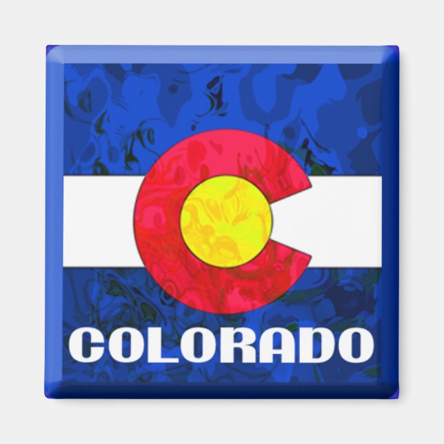 AIMANT DRAPEAU DE COLORADO (Devant)