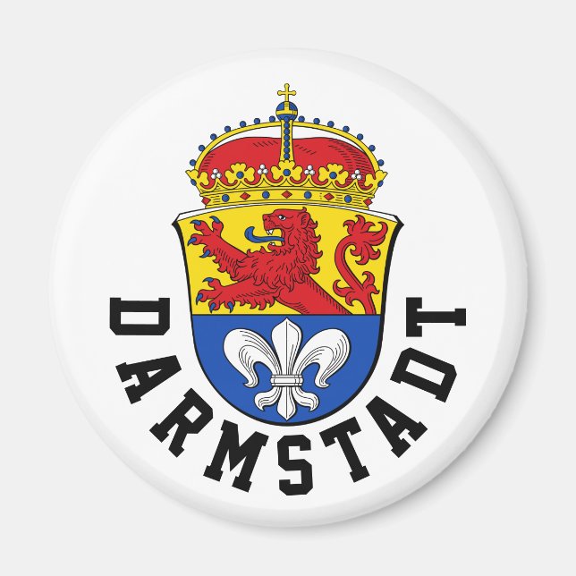 Aimant Drapeau de Darmstadt, Allemagne (Devant)