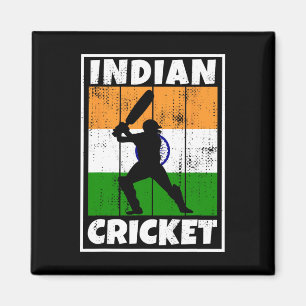 Aimant Drapeau de fan de cricket indien de l'Inde Cricket