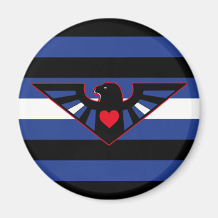 Aimant Drapeau de fierté d'aigle en cuir