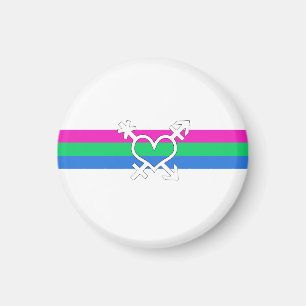 Aimant Drapeau de fierté polysexuelle