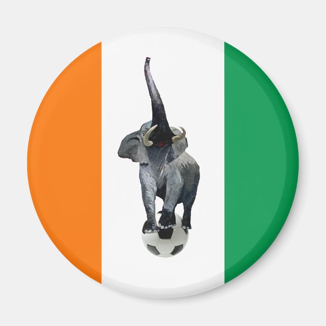Aimant Drapeau de football Côte d'Ivoire (Devant)