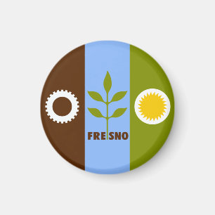Aimant Drapeau de Fresno, Californie