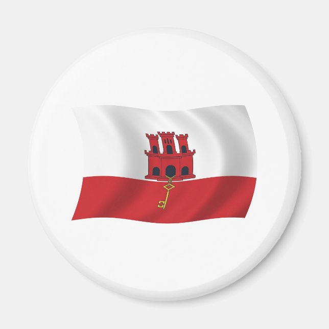 Aimant Drapeau de Gibraltar (Devant)